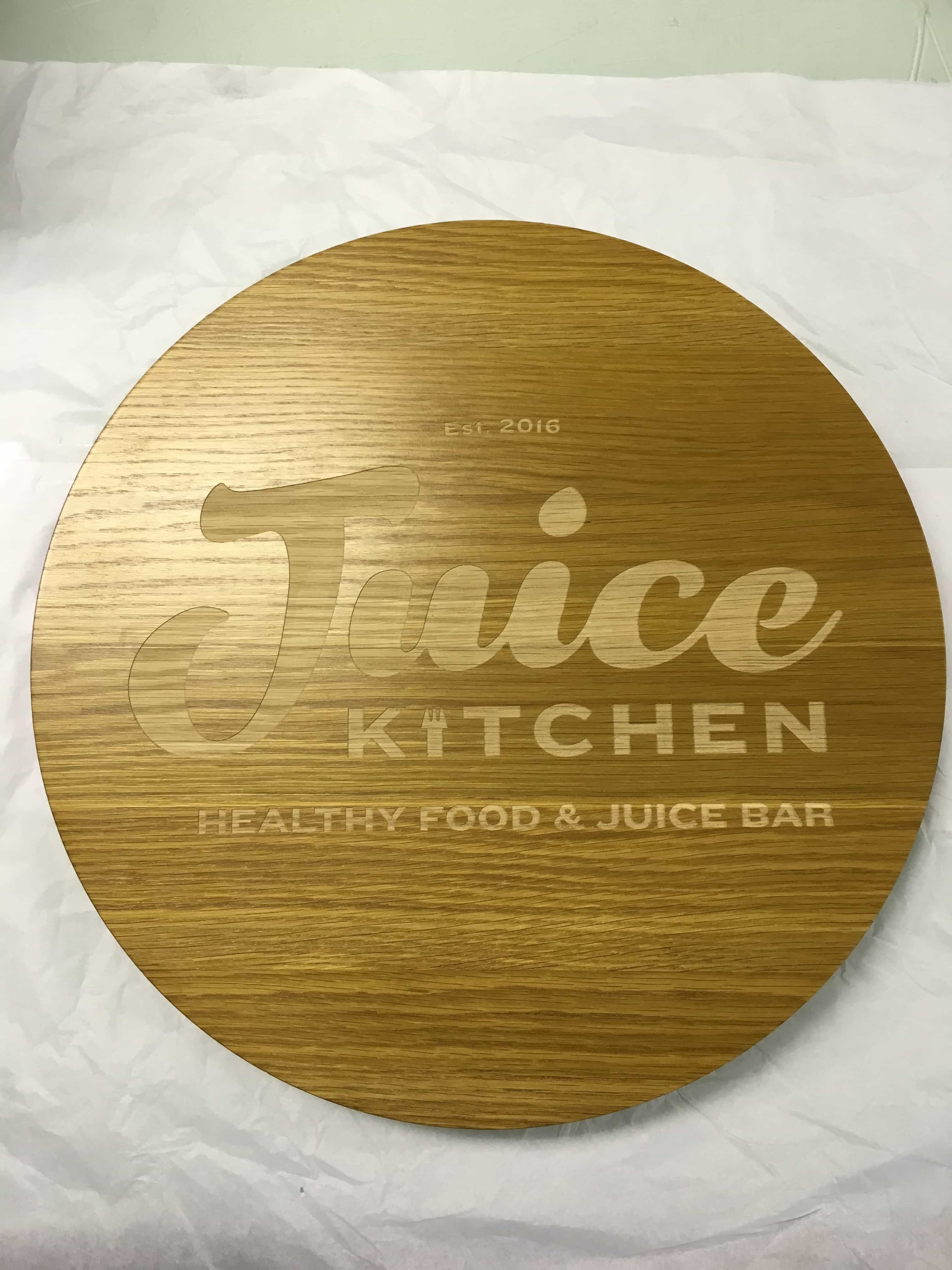 Engraved Wooden Circle Shaped Board