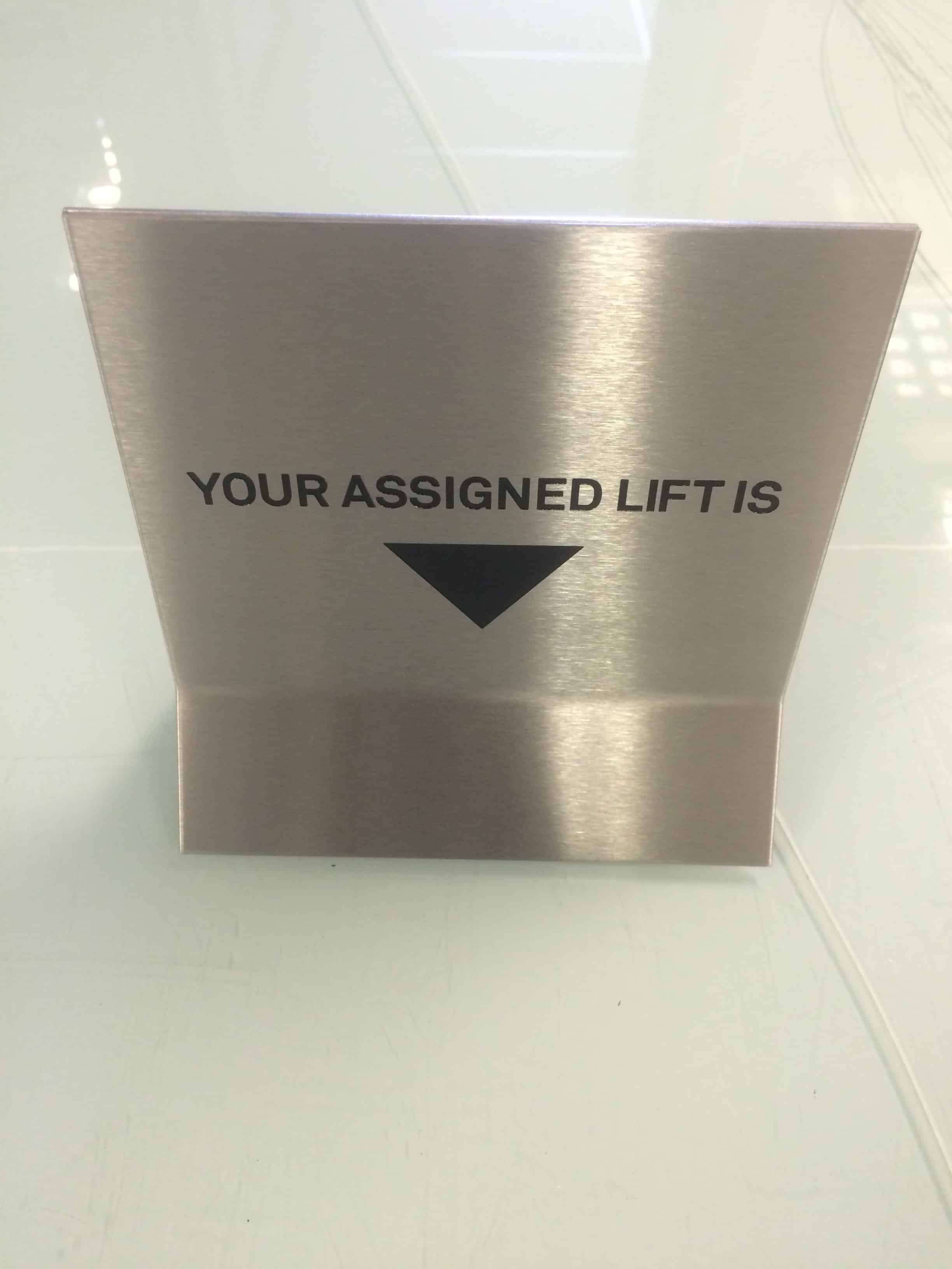 Stainless Steel Etched & Infilled, Fabricated Desk Signs